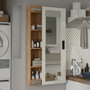 Hanah Home Estantería para Baño Lun1-Aw Pino Atlántico y Blanco